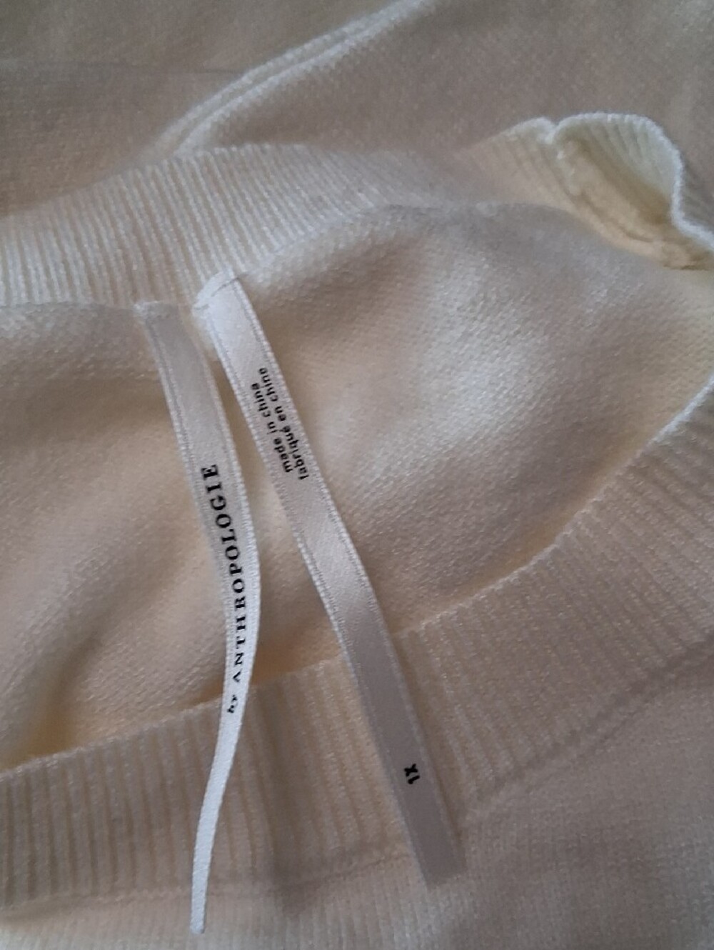Anthropologie Cream Sweater with Metallic Pleated Maxi Dress - Picture 4 of 6